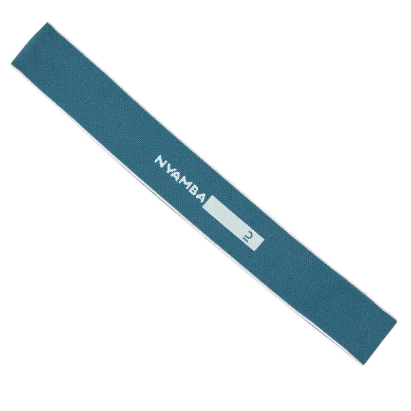 Miniweerstandsband voor fitness 5 kg textiel turquoise