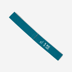 Band Resistensi Tekstil Pendek Fitness (11 lb/5 kg) - Turquoise