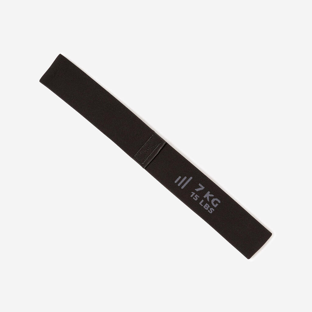 Fitness Short Fabric Resistance Band (15 lb/7 kg) - Black