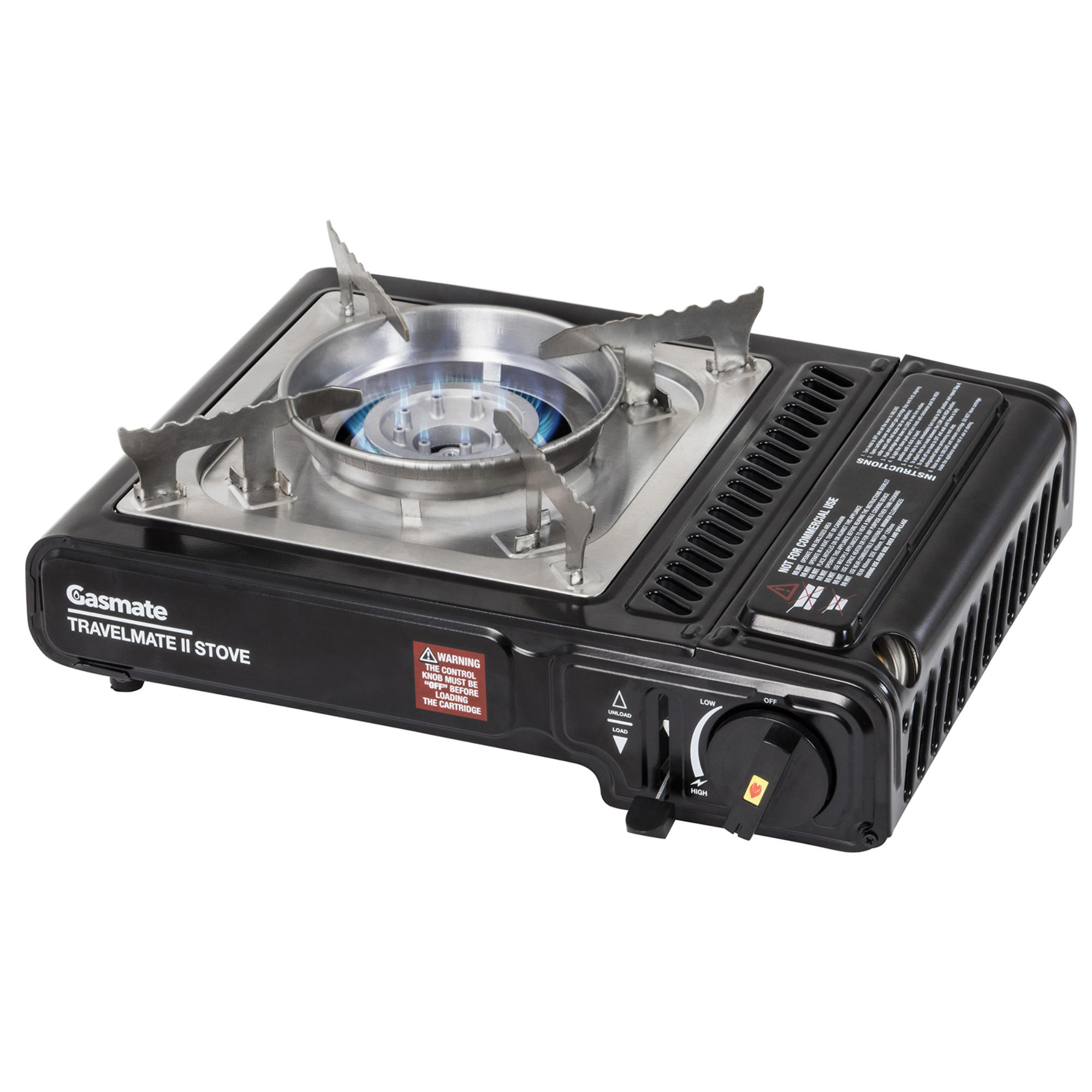 GASMATE TRAVELMATE II SINGLE BUTANE STOVE BLACK