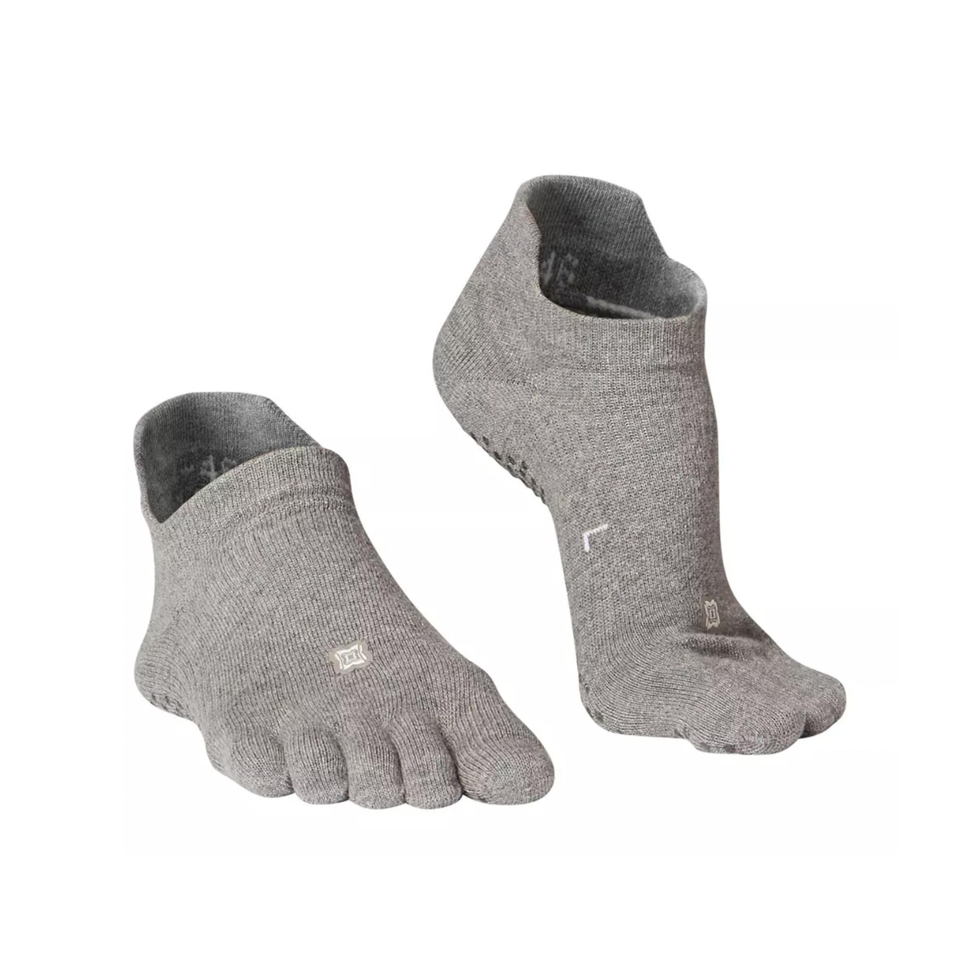 Non-Slip Yoga Toe Socks - Mottled Grey
