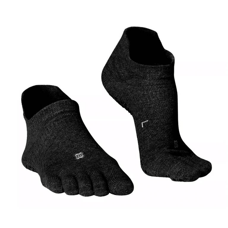 Non-Slip Gentle Yoga Toe Socks - Black - Decathlon