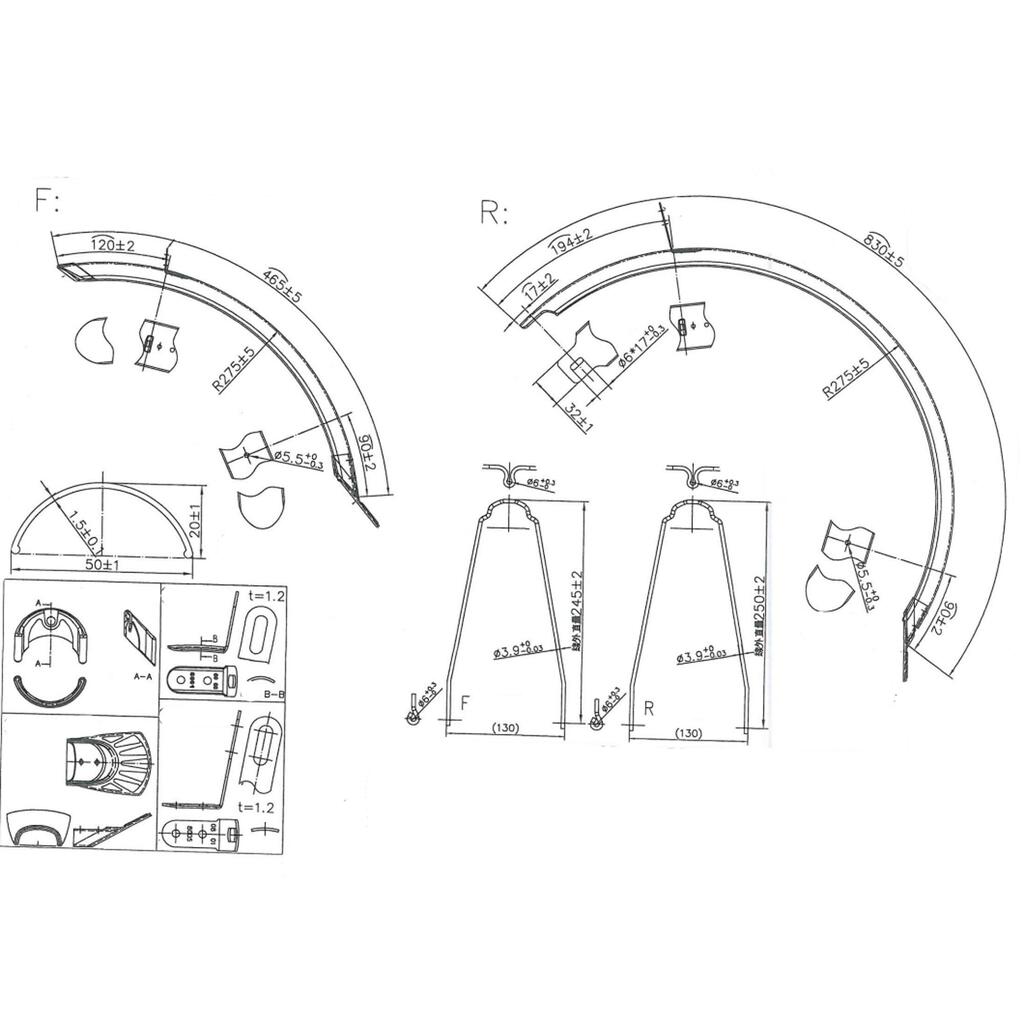 Mudguard Folding Bike Tilt 500 Tilt 900