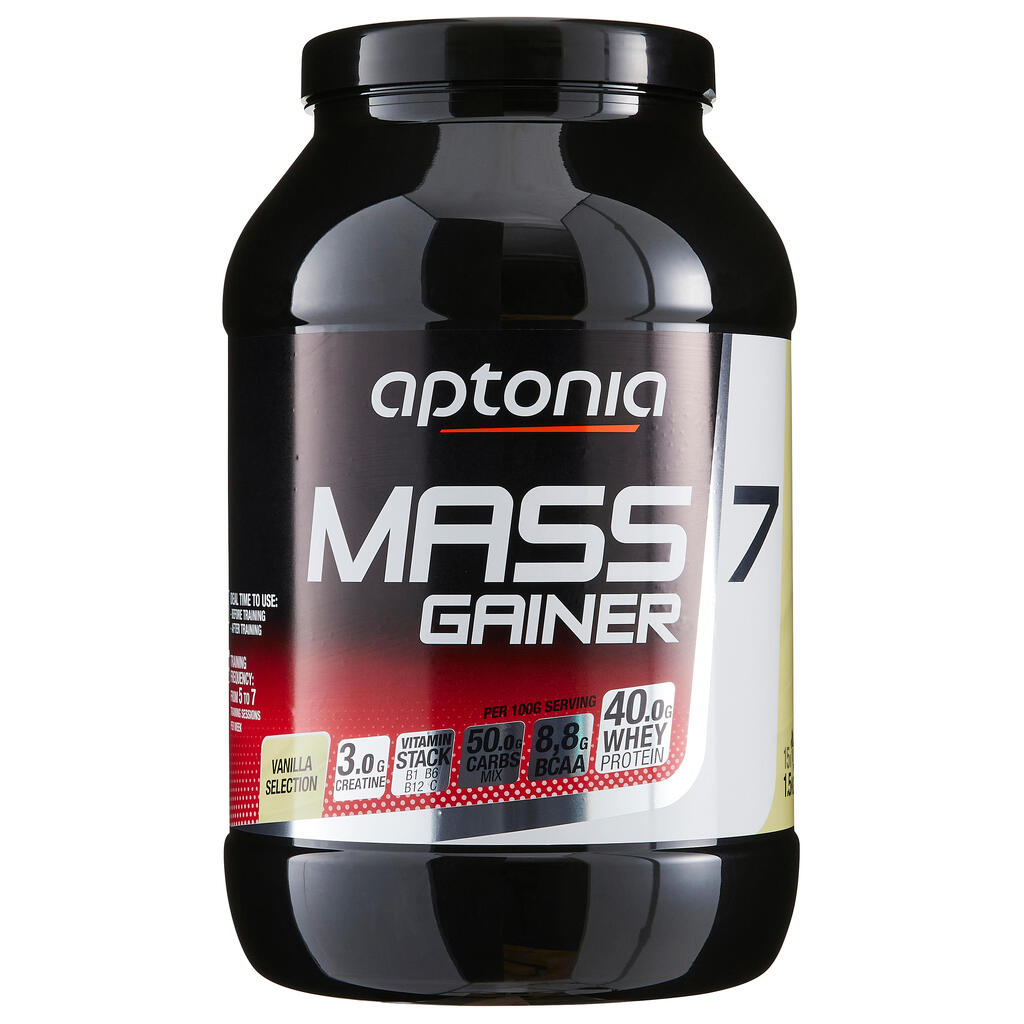 Muskuļu masas palielinātājs (geineris) 7, 1,5 kg, ar vaniļas garšu