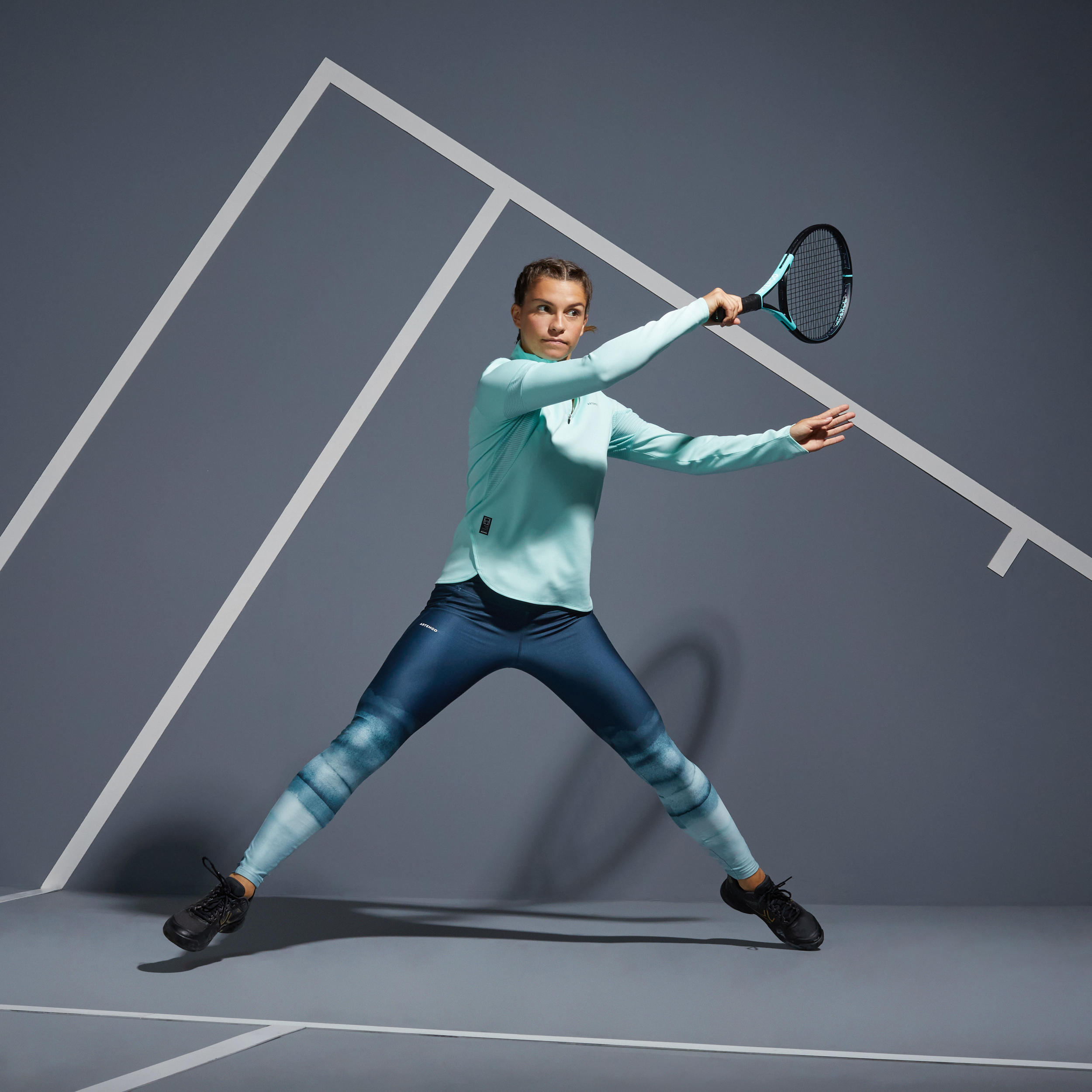 Women's Long-Sleeved Thermal Tennis T-Shirt TH 900 - Mint 2/8