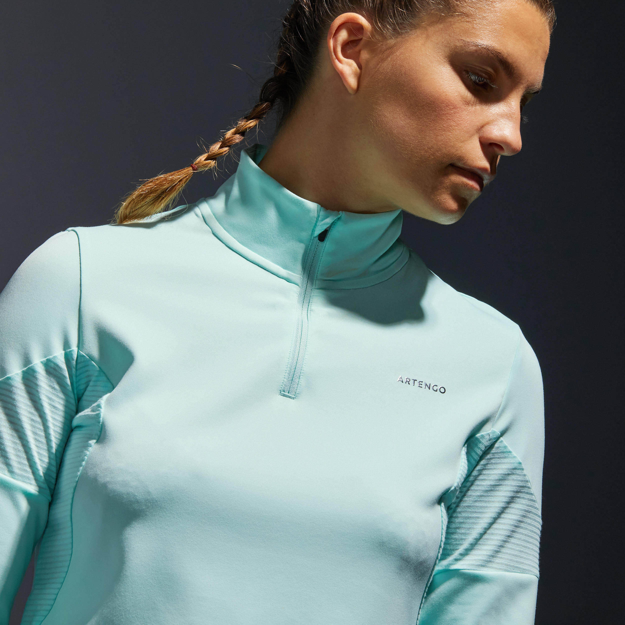 Women's Long-Sleeved Thermal Tennis T-Shirt TH 900 - Mint 5/8