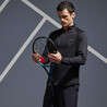 Men Tennis Long-Sleeved Warm 1/2 Zip Top - Black/Red