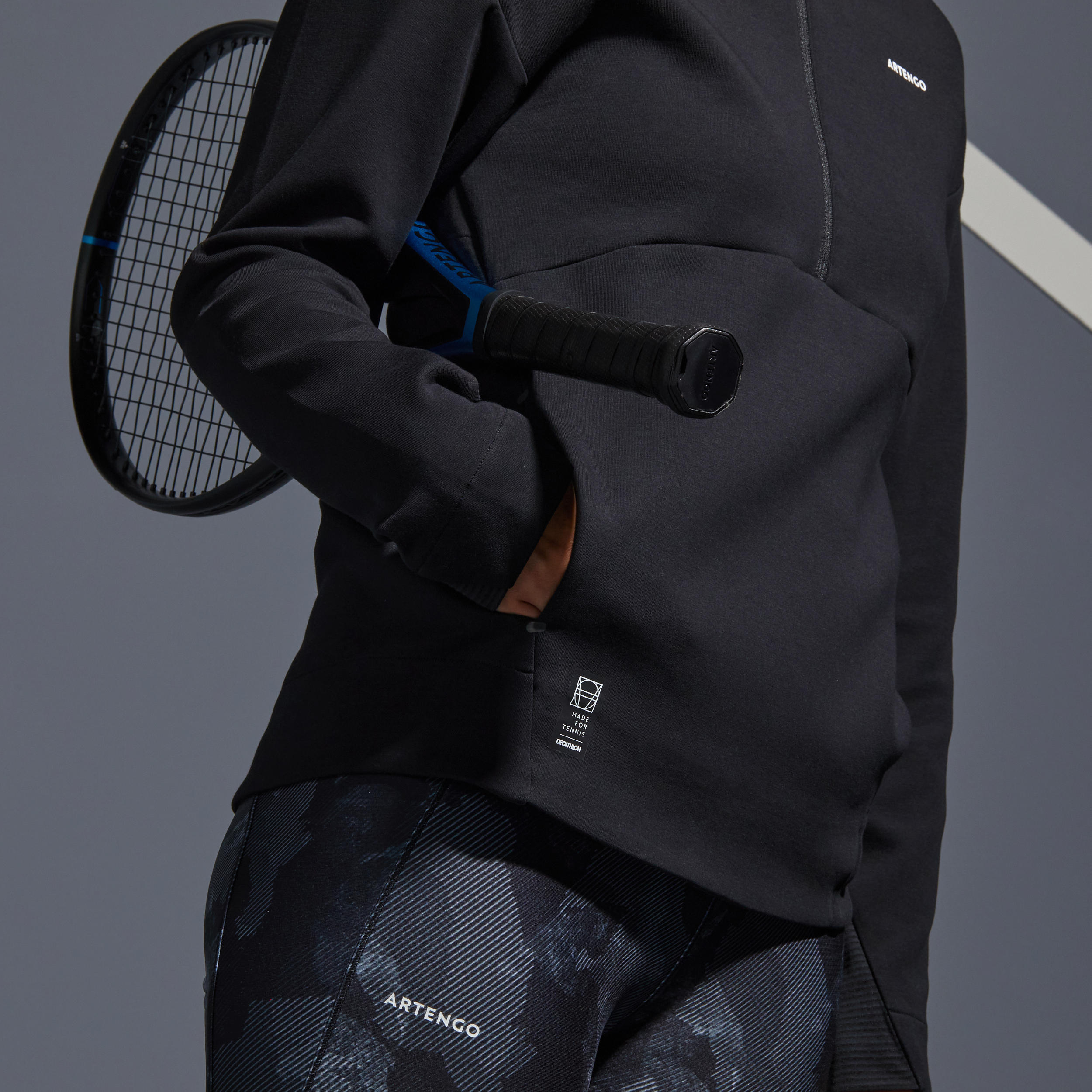 Sudadera de tenis mujer Artengo SW Dry 900 OFF  negro 3/12
