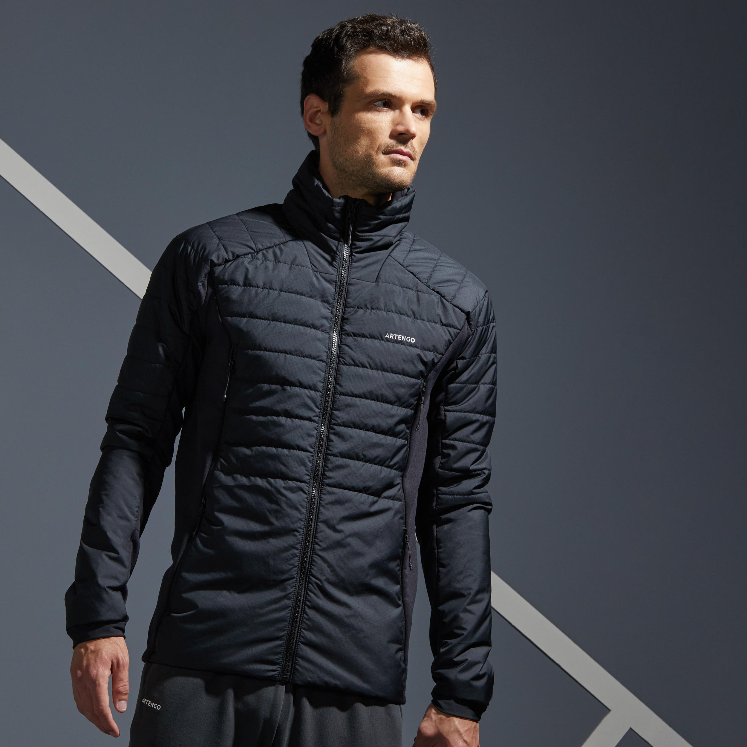 ARTENGO Chaqueta tenis hombre TCO Thermic 900 negro