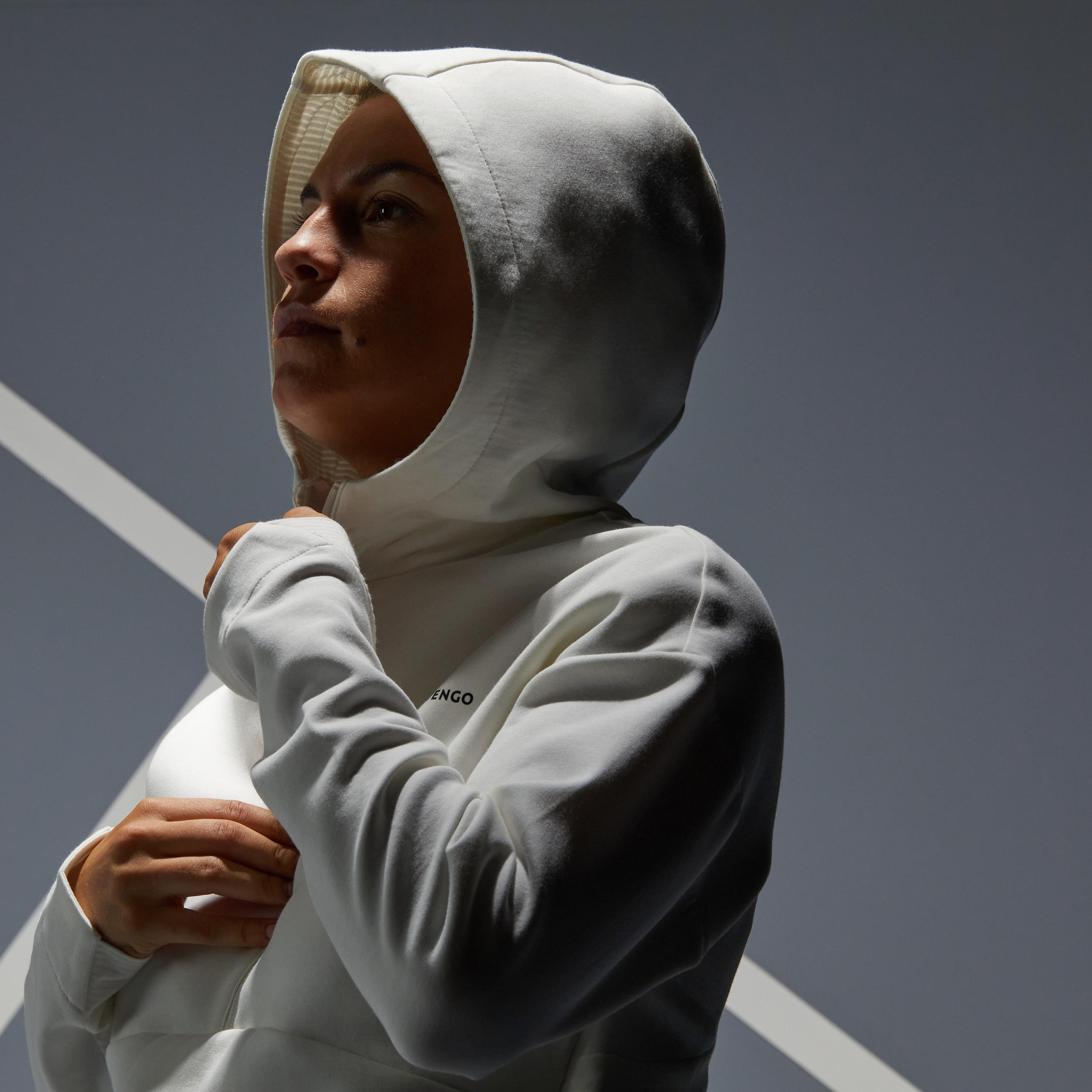 Sudadera de tenis mujer Artengo SW Dry 900 OFF blanco 3/7