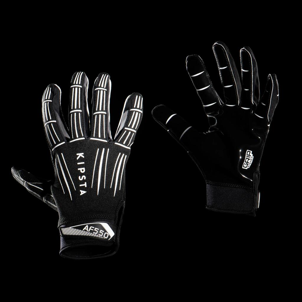 Adult American Football Gloves AF550GR - Black