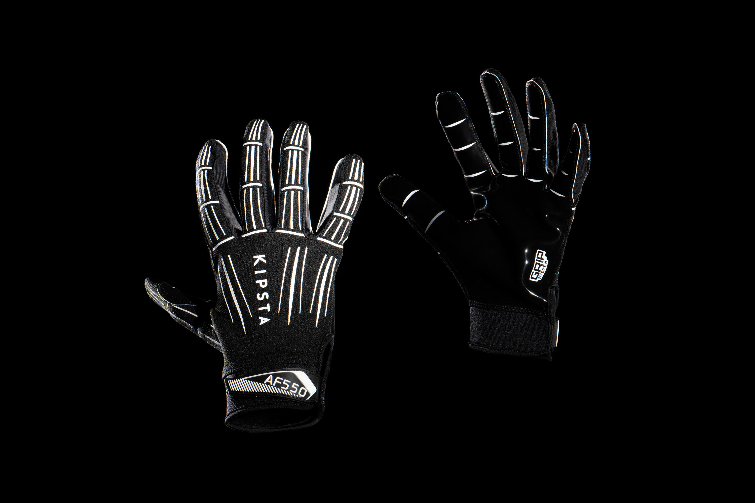 Adult American Football Gloves AF550GR - Black 7/8
