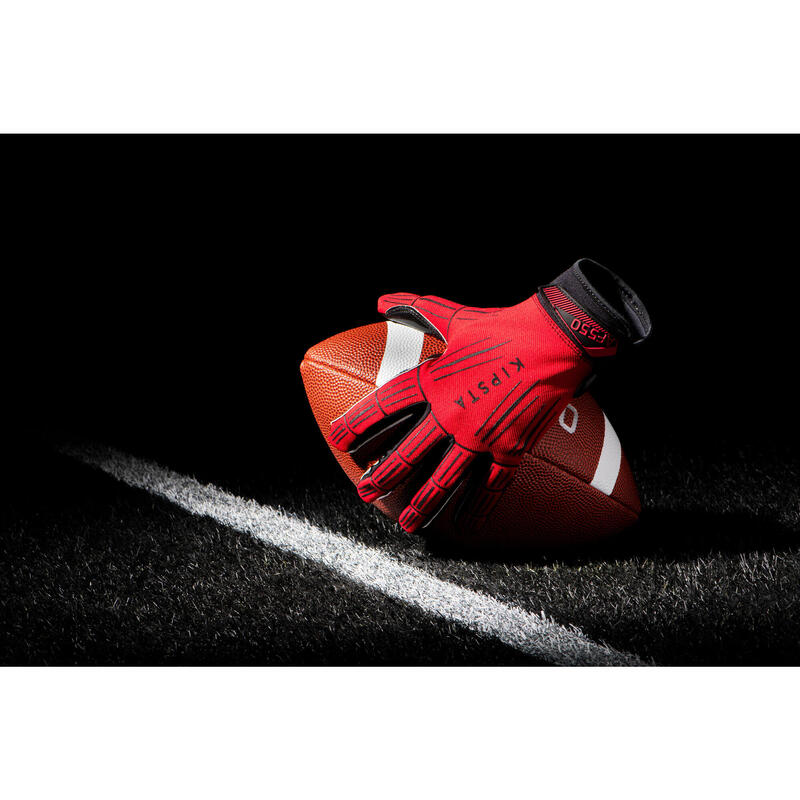 Gants de football américain Adulte - AF550GR rouge