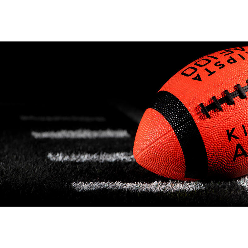 Futball-labda amerikai futballhoz AF100B, fekete, narancssárga 