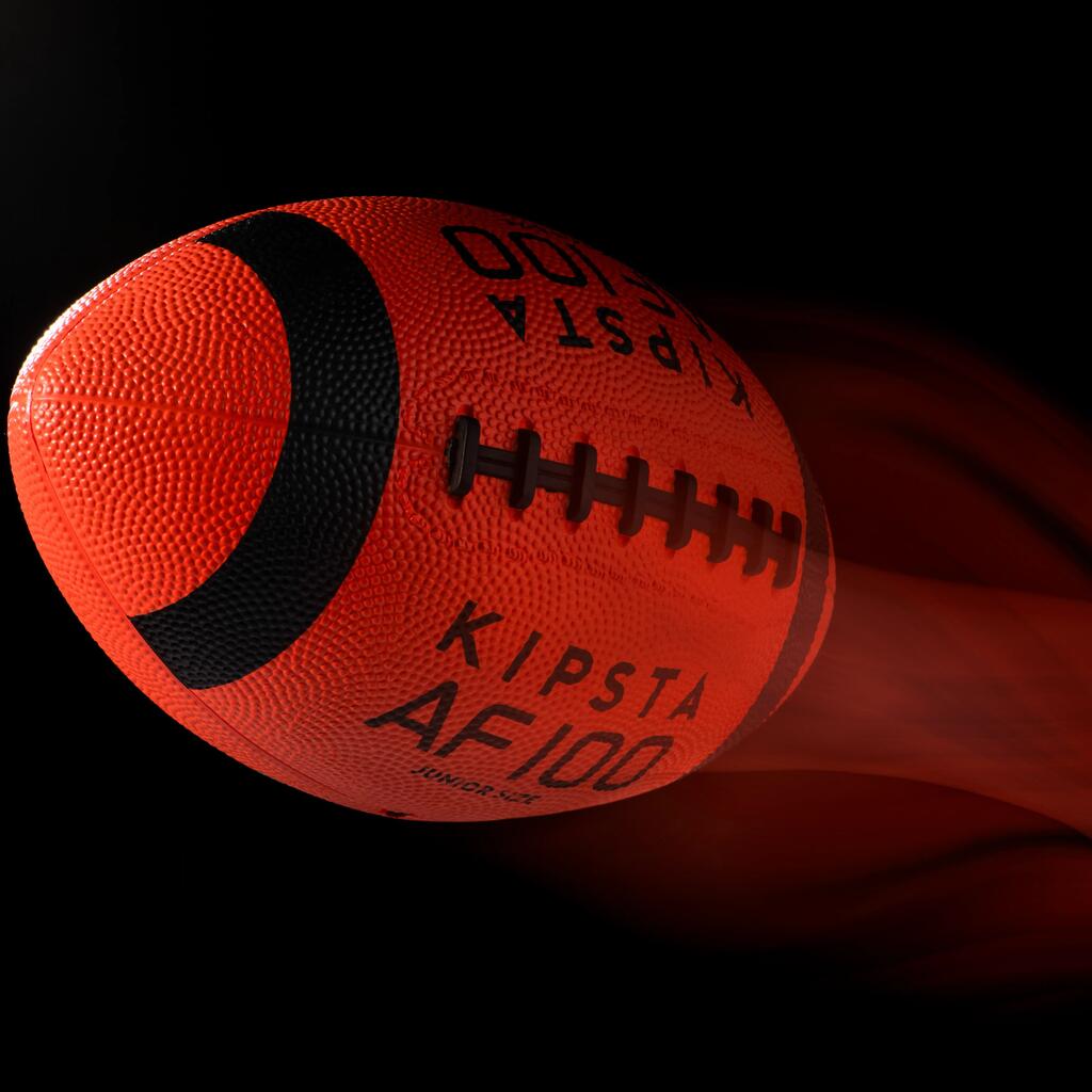 Detská lopta na americký futbal AF100B oranžovo-čierna