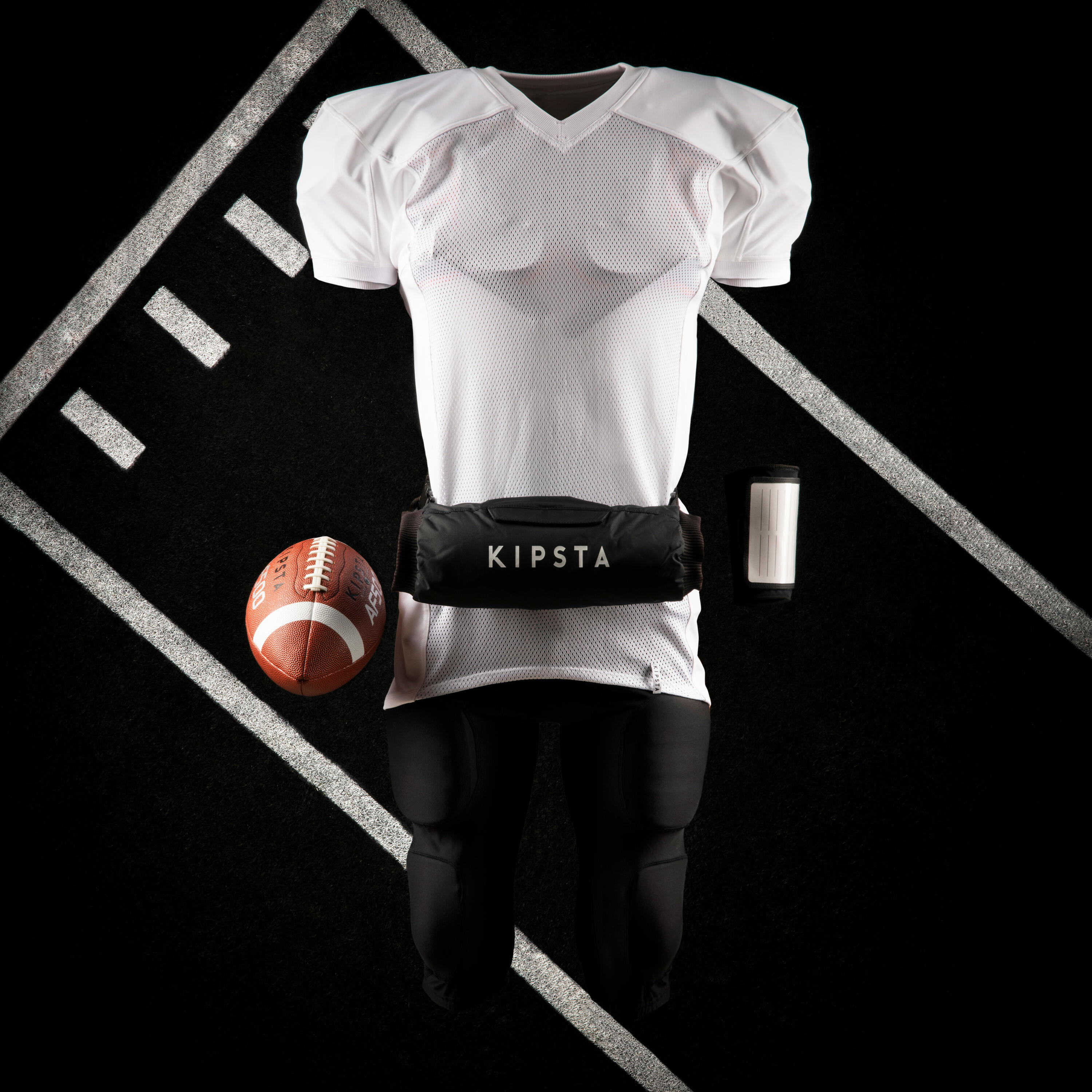 Adult American Football Jersey AF 550 - White 2/4