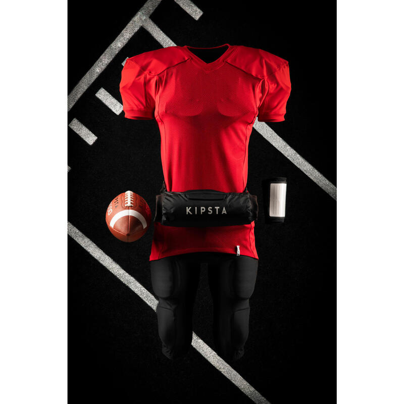 Camiseta de Fútbol Americano Adulto Kipsta AF 550 negro