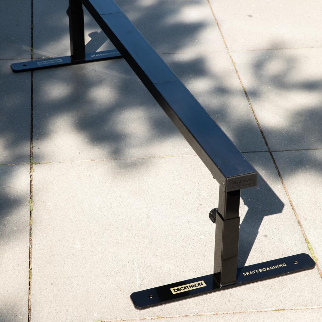 Tyč na slide/grind na skateboard nastaviteľná a napojiteľná čierna