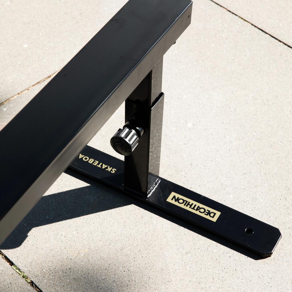 Tyč na slide/grind na skateboard nastaviteľná a napojiteľná čierna