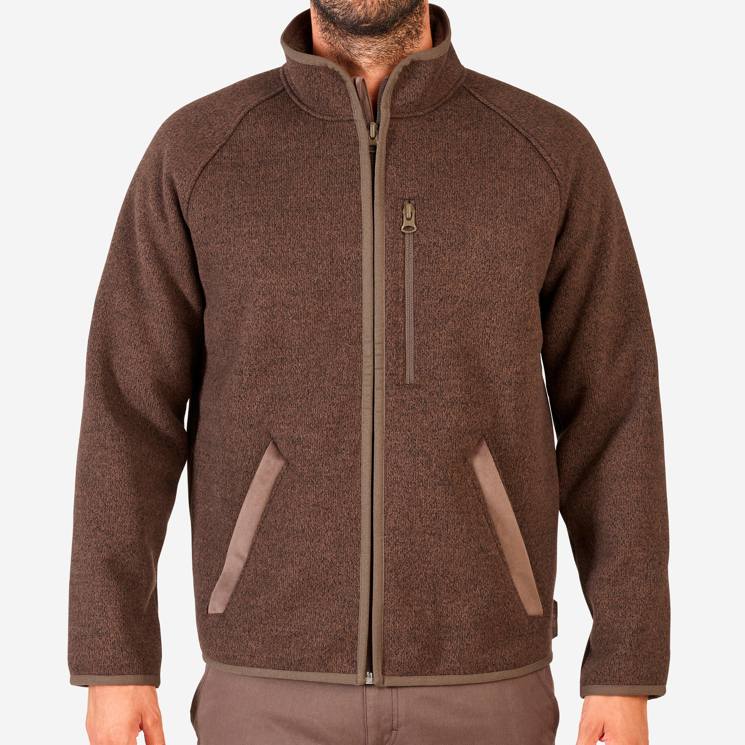 SOLOGNAC Fleecejas 900 bruin