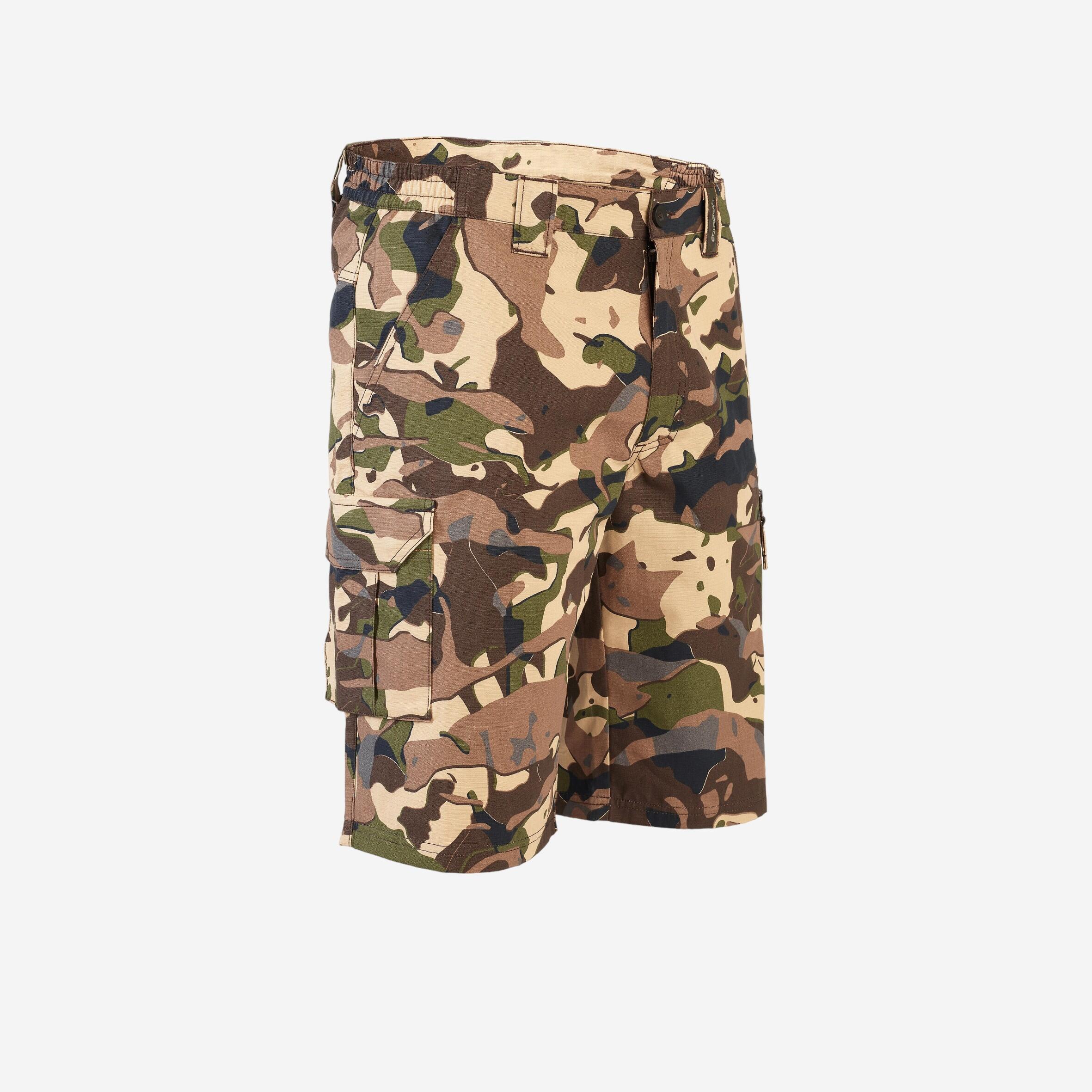 Bermudas Caza Solognac 500 Hombre Marrón Camuflaje Woodland V1 SOLOGNAC |  Decathlon