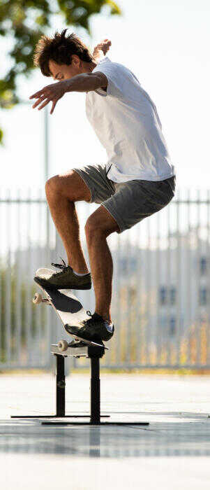 Skateboarding a longboard