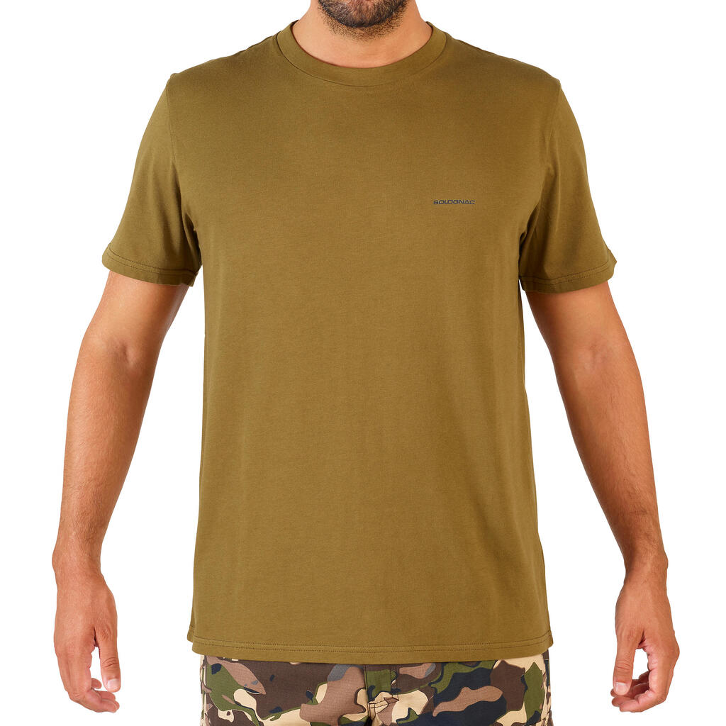 Short-sleeved hunting T-shirt 100  olive brown