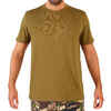 Men's Short-Sleeved Cotton T-shirt - 100 olive brown