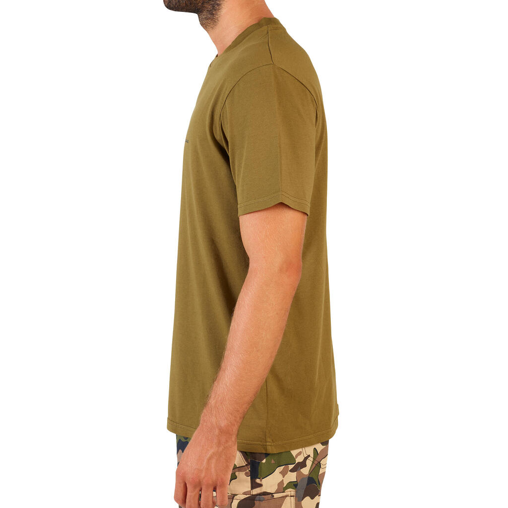 Short-sleeved hunting T-shirt 100  olive brown