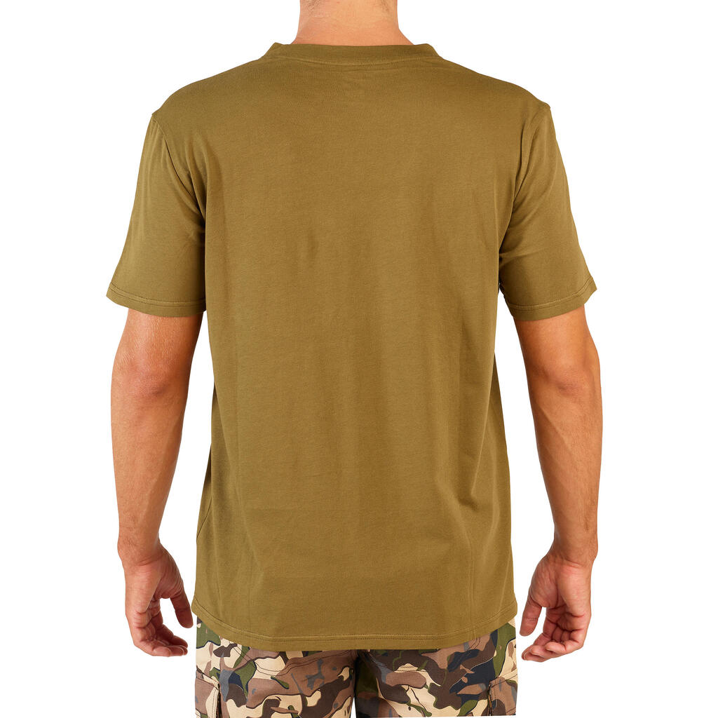 Short-sleeved hunting T-shirt 100  olive brown