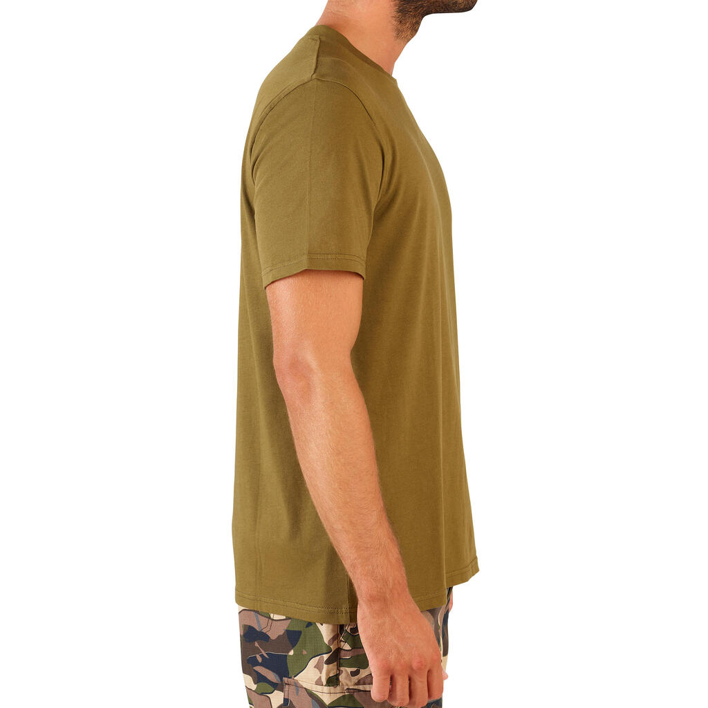 Short-sleeved hunting T-shirt 100  olive brown