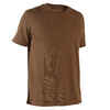 Men's Short-sleeved Cotton T-shirt - 100 brown bark