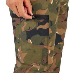 Pantaloni caccia STEPPE 300 woodland verdi SOLOGNAC | DECATHLON