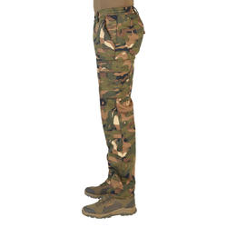 Pantaloni caccia STEPPE 300 woodland verdi SOLOGNAC | DECATHLON