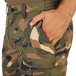 Pantaloni caccia STEPPE 300 woodland verdi SOLOGNAC | DECATHLON
