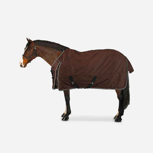 
      Horse Riding Waterproof Turnout Sheet for Horse & Pony Allweather Light - Brown
  