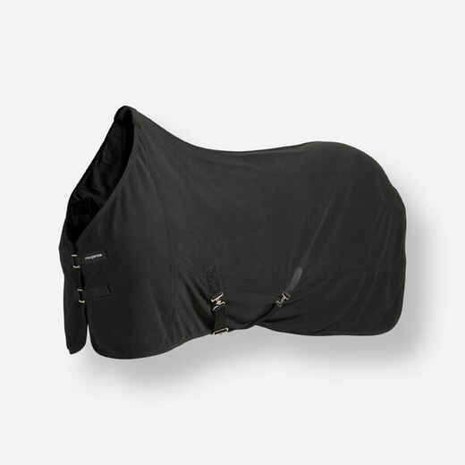 
      Horse Riding Fleece Stable Sheet for Horse and Pony Polar Basic - Black
  