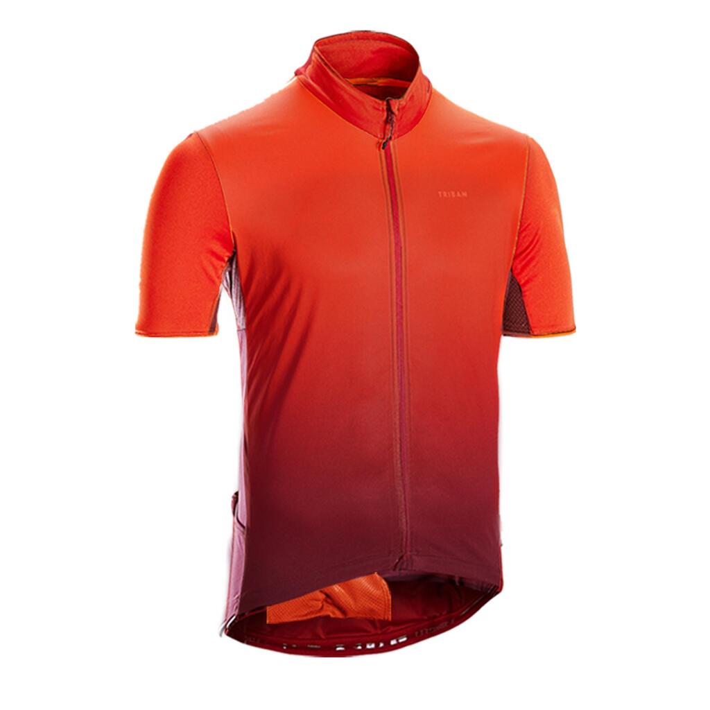 Rc500  short-sleeved road cycling jersey - burgundy shading/red