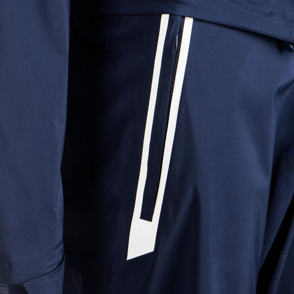 Kids’ golf waterproof rain trousers RW500 navy blue