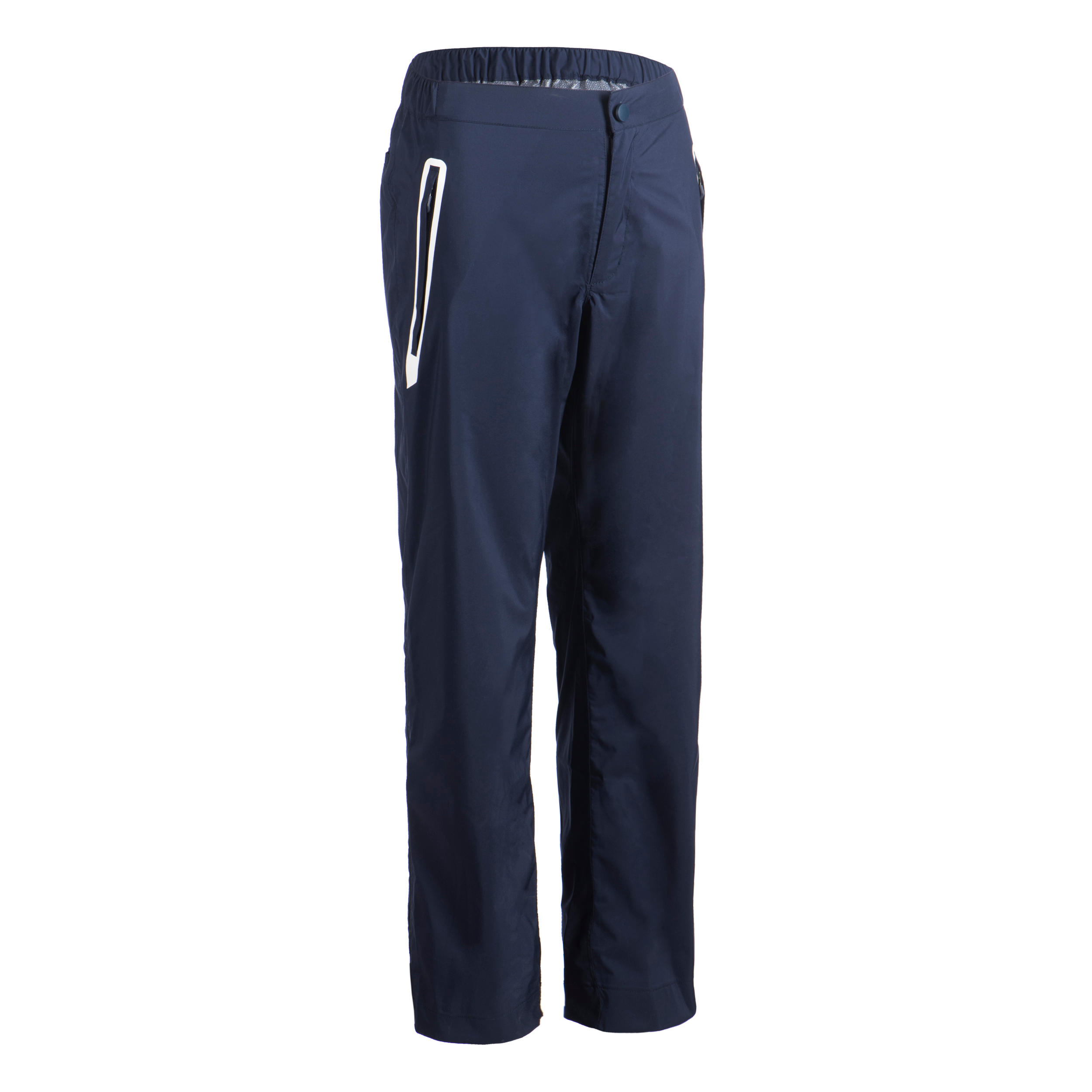Kids golf waterproof rain trousers RW500 navy blue