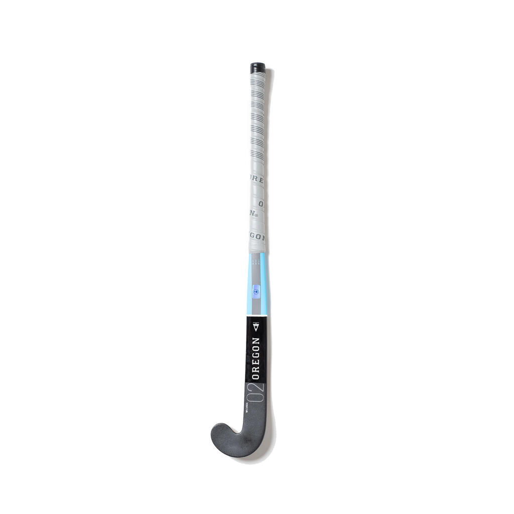 Kids' 10% Carbon Pro Bow Field Hockey Stick Oregon Monkey02 C10 - Black/Blue