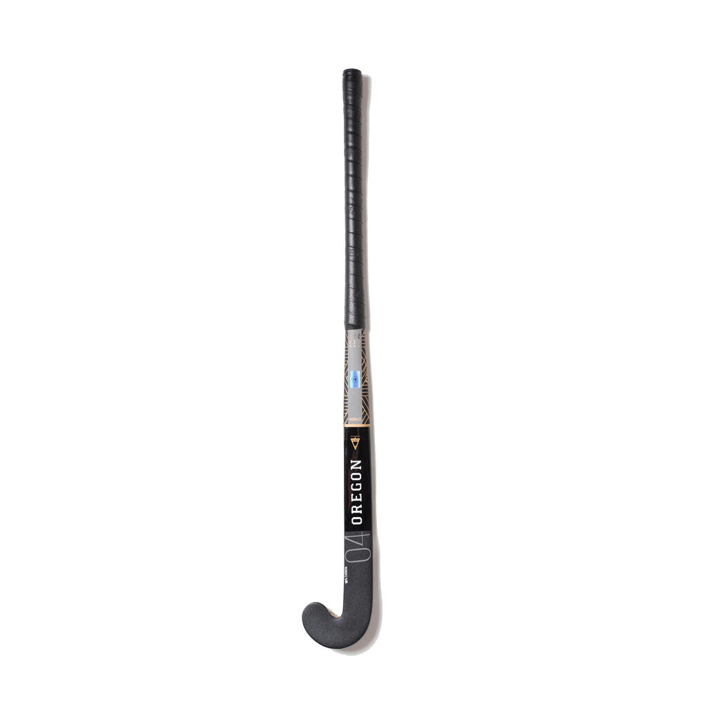 Adult Beginner 10% Carbon Low Bow Field Hockey Stick wolf04 - Black/Gold