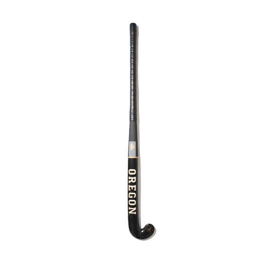 Adult Advanced 100% Carbon Low Bow Field Hockey Stick WolfX - Black/Gold
