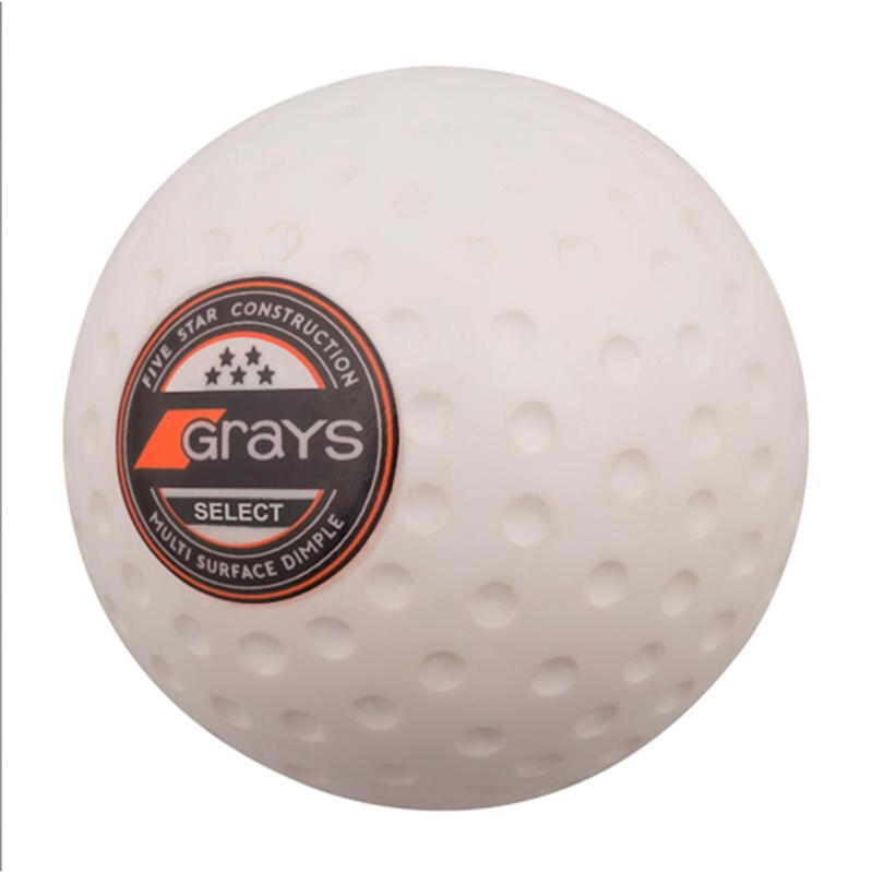 Balle de hockey sur gazon alvéolée Select blanc