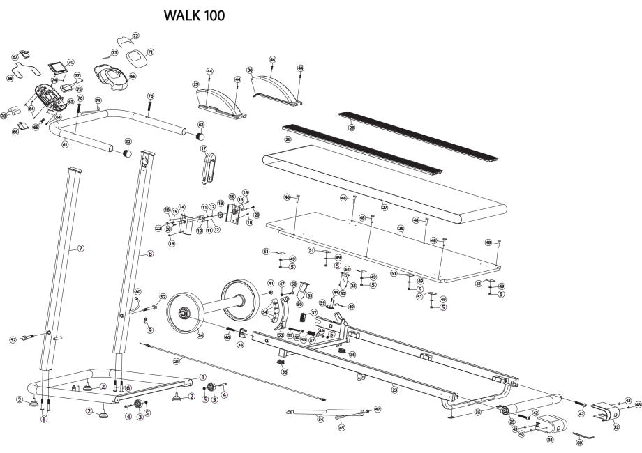 W100 Tekening bij de handleiding W100 Tekening bij de handleiding
