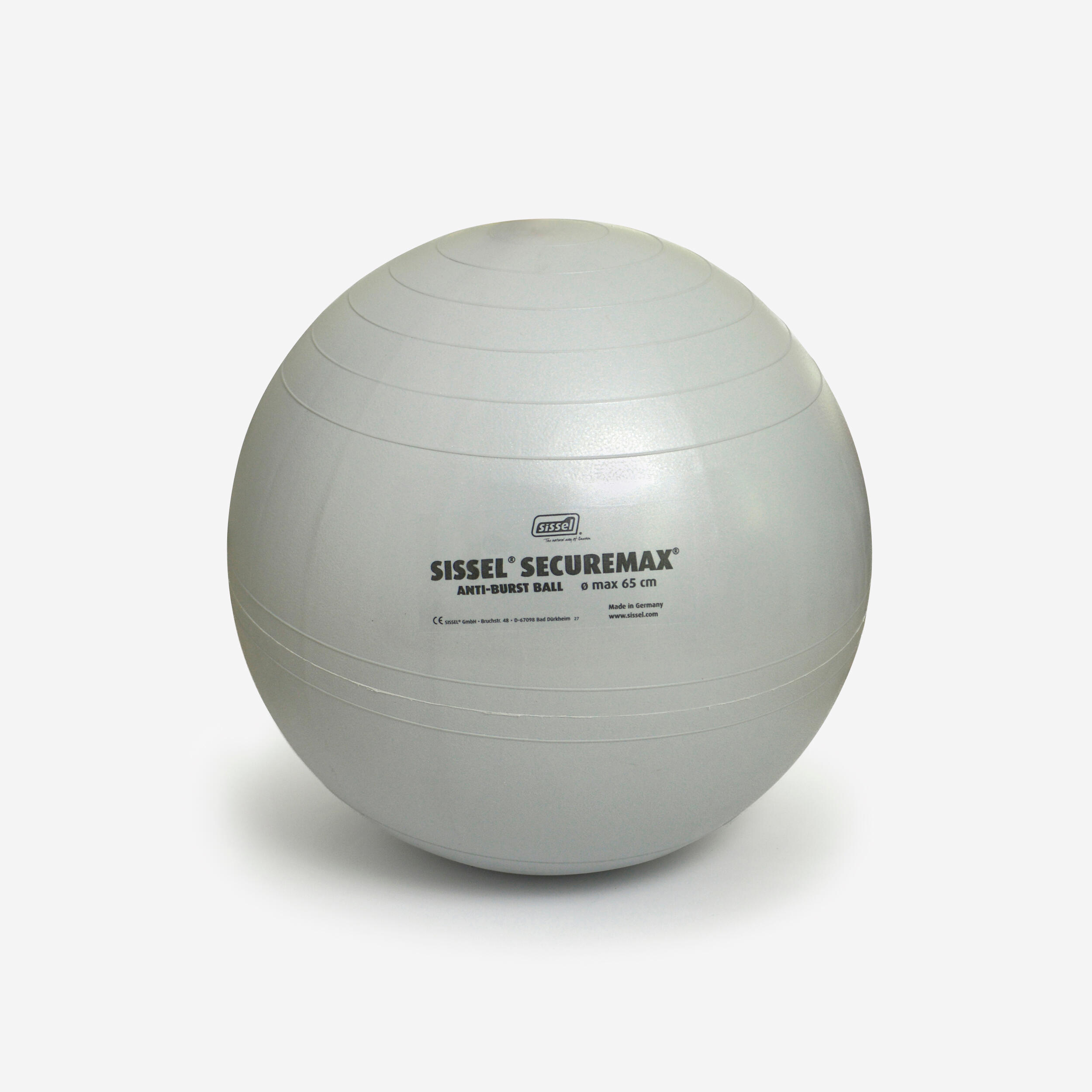 Gym Ball Secure Max Fitness Size 2 65 cm - Grey 1/2