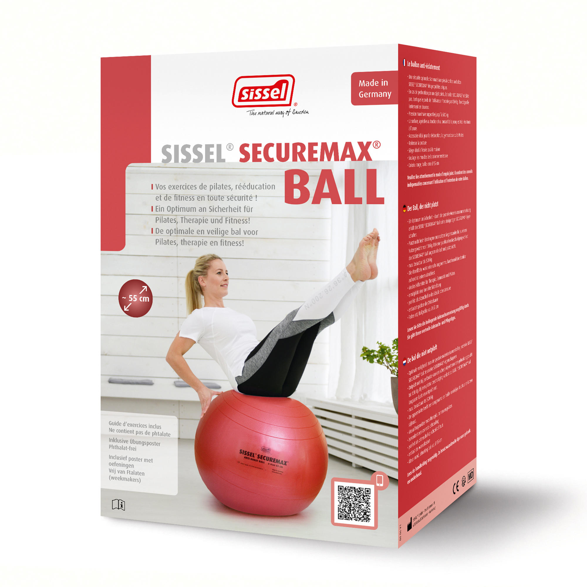 Gym Ball Secure Max Fitness Size 1 55 cm - Pink 2/2