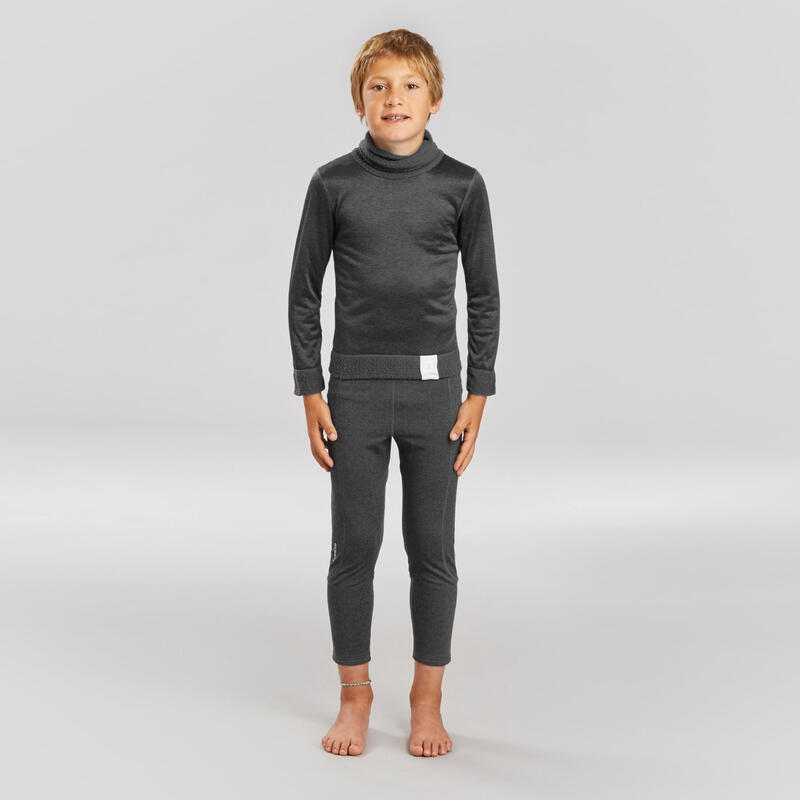 Thermoshirt voor skiën kinderen 2WARM grijs