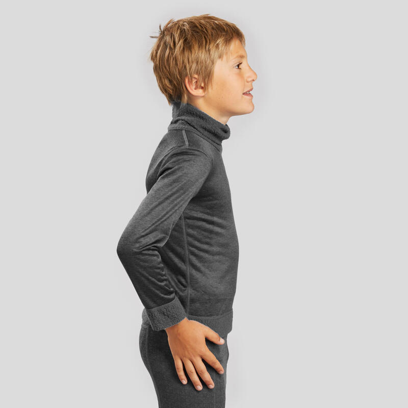 Thermoshirt voor skiën kinderen 2WARM grijs