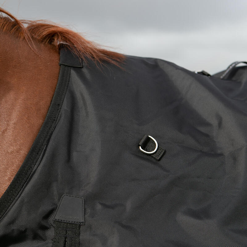 COUVERTURE CHEVAL IMPERMEABLE EXTERIEUR ALLWEATHER 50 NOIR